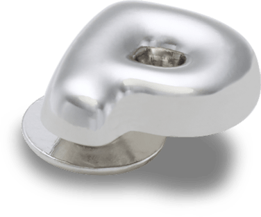 Аксессуары Jibbitz Silver Bubble Letter P — фото 2