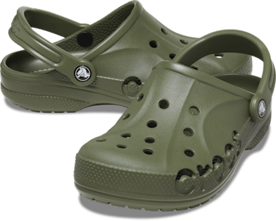 Мужские сабо Crocs Baya Clog, цвет: Армейский зелёный — фото 2