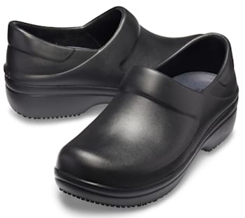 Женские сабо Crocs PFD Neria Pro II Work Clog, цвет: Чёрный — фото 2