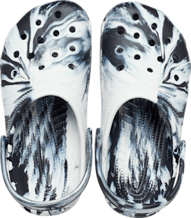 Детские сабо Crocs Classic Marbled, цвет: Чёрный / Белый — фото 3