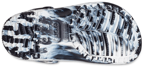 Детские сабо Crocs Classic Marbled, цвет: Чёрный / Белый — фото 4