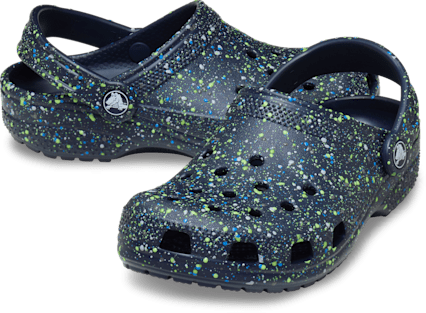 Детские сабо Crocs Classic Splatter Paint, цвет: Тёмно-синий / Разноцветный — фото 2