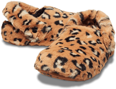 Тапочки Crocs Classic Leopard Fur Cozzzy, цвет: Леопардовый / Чёрный — фото 2