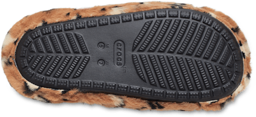 Сандалии Crocs Classic Leopard Fur Slide, цвет: Леопардовый / Чёрный — фото 4