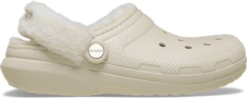 White Crocs With Fur Washing Fur Lined Crocs Classic Fleece Lined - Main Image