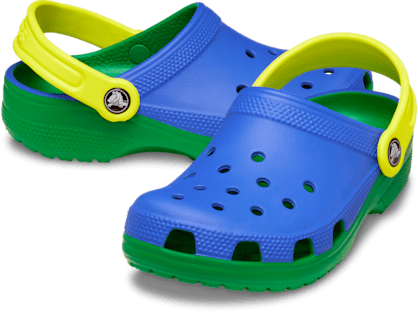 Детские сабо Crocs Classic Retro Sport Clog, цвет: Синий — фото 2
