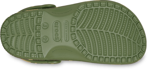 Детские сабо Crocs Classic Camouflage Clog, цвет: Армейский зелёный / Разноцветный — фото 4