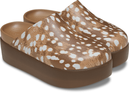 Женские сабо Crocs Dylan Platform Animal Clog, цвет: Carob — фото 2