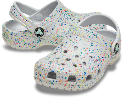 Детские сабо Crocs Classic Glow Paint Splatter, цвет: Разноцветный — фото 2