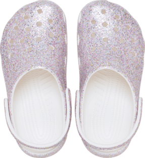 Детские сабо Crocs Classic Fantasy Glitter Clog, цвет: Белый — фото 3