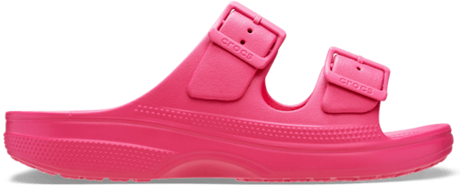 Crocs Saturday Sandal Dragon Fruit colourway side view