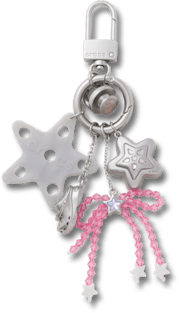 Брелоки Jibbitz Stars and Beaded Bow Bag Charm — фото 1