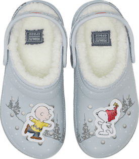 Детские сабо Crocs Peanuts Holiday Classic Lined, цвет: Разноцветный — фото 1
