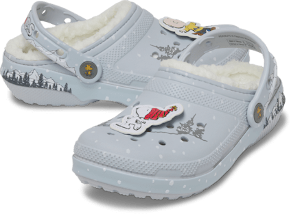 Детские сабо Crocs Peanuts Holiday Classic Lined, цвет: Разноцветный — фото 2