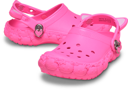 Детские сабо Crocs Classic Cute Cat Clog, цвет: Розовый — фото 2