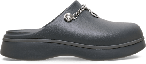 Женские сабо Crocs Dylan Notched Boho Clog, цвет: Карбоновый — фото 1