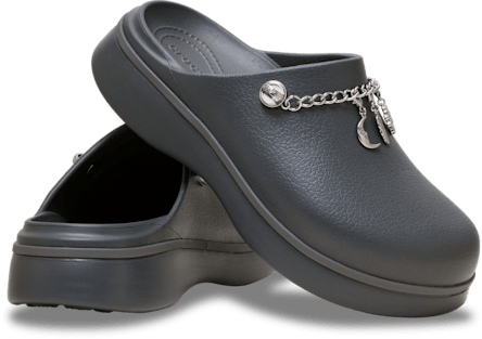 Женские сабо Crocs Dylan Notched Boho Clog, цвет: Карбоновый — фото 2