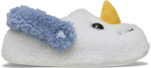 Тапочки Crocs Classic Cozzzy Snowman Slipper для малышей, цвет: Снежный белый / Синий — фото 1