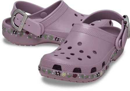Сабо Crocs Classic Floral Buckle Clog, цвет: Пыльный сиреневый — фото 2
