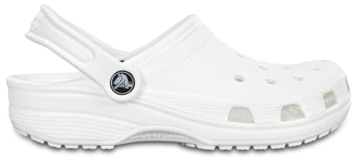 Plain white crocs best sale
