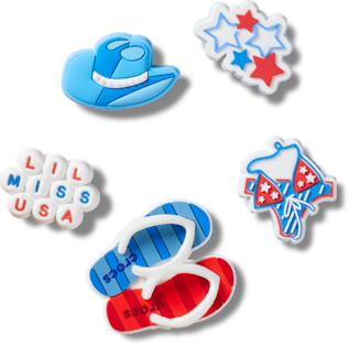 【NEW限定品】 USA July of 4th 5 Crocs - charms Jibbitz™ Pack アイドル