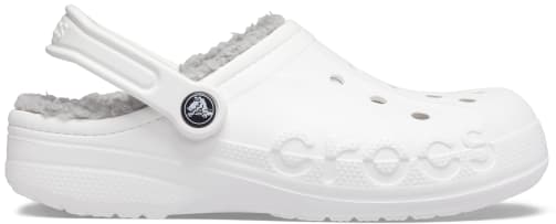 White furry crocs cheap