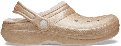 Crocs Kids Classic Lined Glitter Clog Gold J6