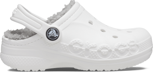 White grey fuzzy crocs cheap