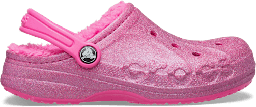 Kids Baya Lined Glitter Clog Crocs