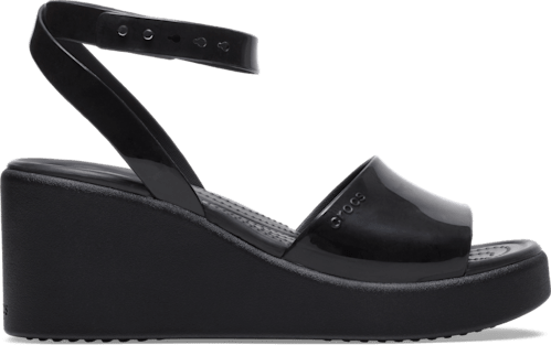 Brooklyn High Shine Ankle Strap Wedge - Crocs