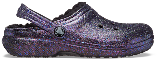 Purple glitter crocs clearance