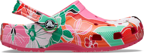 Kids Classic Woodcut Floral Clog
