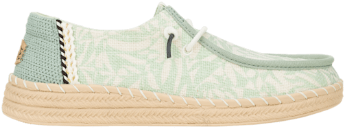 Wendy Espadrille Retro Palm Pour Femme - Pale Pink/White