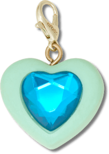 Blue Heart Sim Gem Charm - Crocs