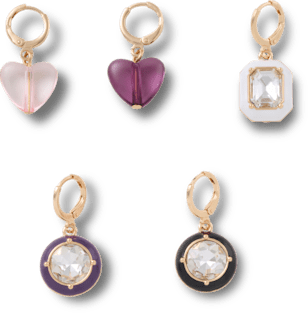 Multi Gem Shoe Charm 5Pk
