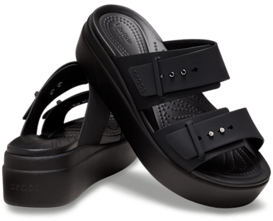 Brooklyn Buckle Low Wedge Sandal