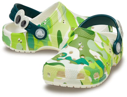 Toddler Classic Glow-in-the-Dark Slime Monsters Clog - Crocs
