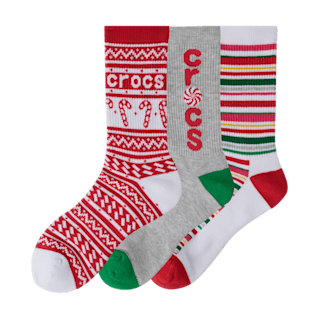 CrocsSocks Candy Cane 3-Pack