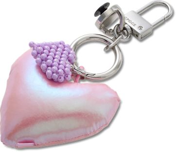 Double Heart Bag Charm