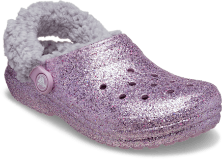 Kids’ Classic Fleece Lined Chunky Glitter Clog