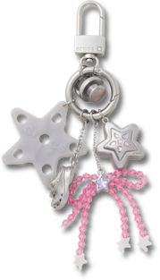 Stars and Beaded Bow Bag Charm