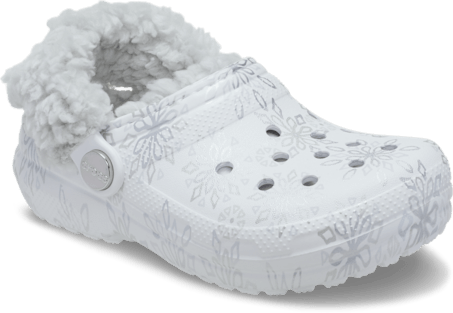 Kids' Classic Metallic Snowflakes Fleece Lined Clog