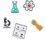 Science croc charms