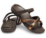 Crocs Womens Meleen Cross Band Sandal Slide Sandal