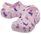 Crocs Kids Classic Butterfly Charm Clog|Girls Summer Sandal|Casual Slip on 