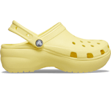 crocs with fur yellow