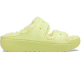 yellow fuzz lined crocs