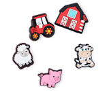 Farm animal croc charms online