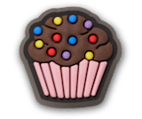 Tiny Chocolate Cupcake Jibbitz charms Crocs