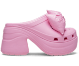 [CROCS] クロックスSiren Bow Clog crocs Siren Metallic Bow Clog Silver Metallic （クロックス